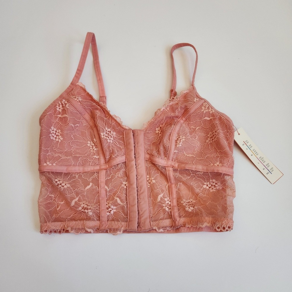 Whimsycore Pink Lace Corset Bralette Bralette XS NWT